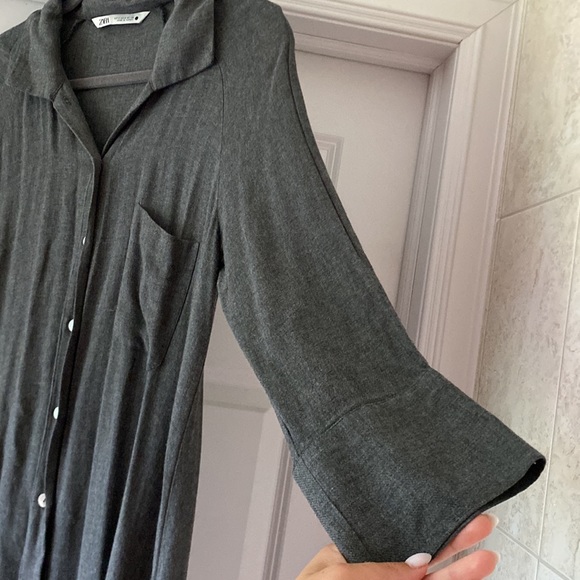 Zara dark grey shirt dress - Picture 3 of 11